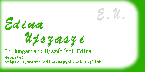 edina ujszaszi business card